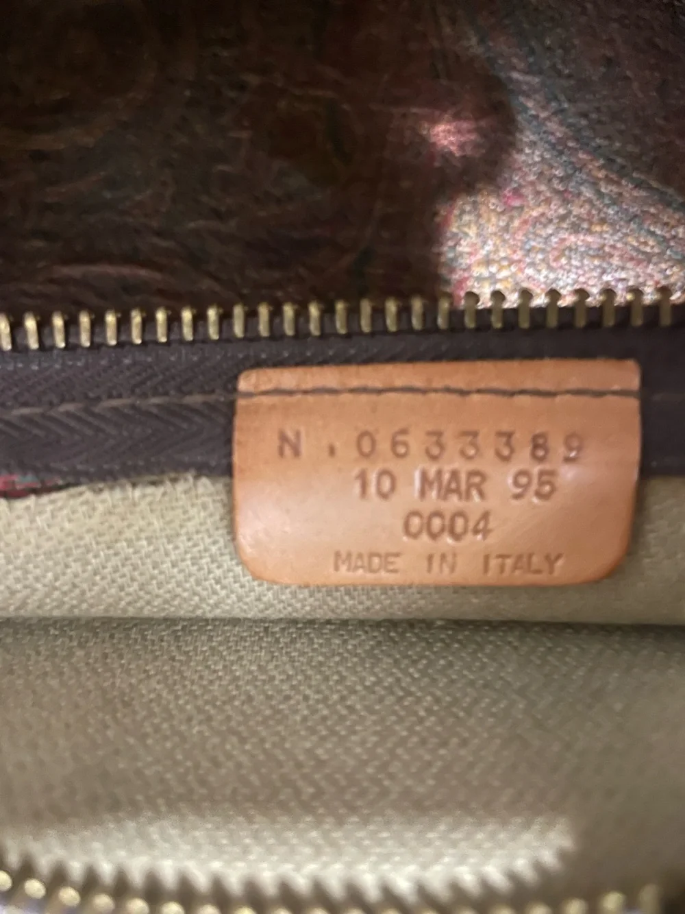 Etro Brown Leather Duffel with Tan Trim